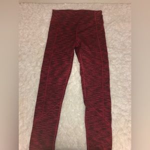Ewedoos Red Pattern Leggings with Pockets
